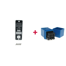 Zestaw tabliczka znamionowa + tabliczka rejestracyjna 4 mm do Simson 425 AWO Sport - kątowa