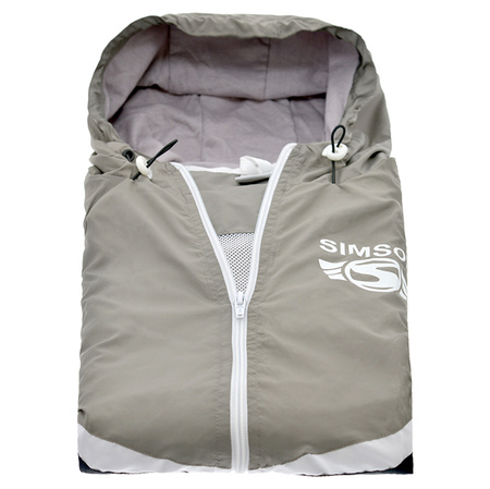 SIMSON Suhl Motorcycle Wind Jacket - Grey/Black w/ White Accent, L