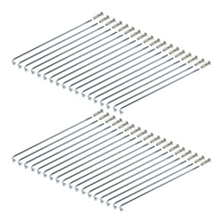 Chromspeichensatz mit Nippel +3mm für 16 Zoll Felgen Für SIMSON