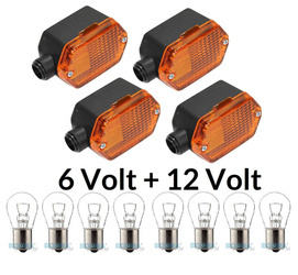 15mm E-mark Turn Signal for Simson S51 SR50 MZ ETZ + 6V/12V Bulb