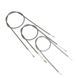 Zestaw cięgien Bowdena dla MZ RT125/1, RT125/2 (3-częściowy) w kolorze szarym | Cięgna Bowdena - kompletne