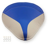 Seat Cover with Split Rivets for Simson SR2/SR2E - Blue/Beige