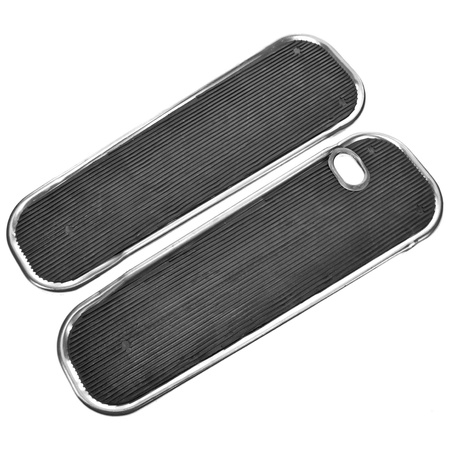 Footboard Set for Simson Schwalbe KR51/1 KR51/2 – Aluminum, Black Rubber