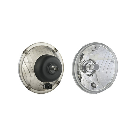 Clear glass H4 headlight, E-approved for Simson S50/S51/S70