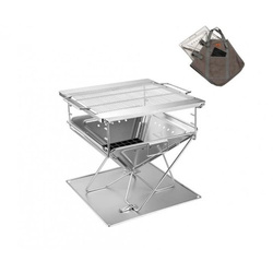 Portable Foldable Camping Grill for Motorcycle Tours & Outdoor Adventures