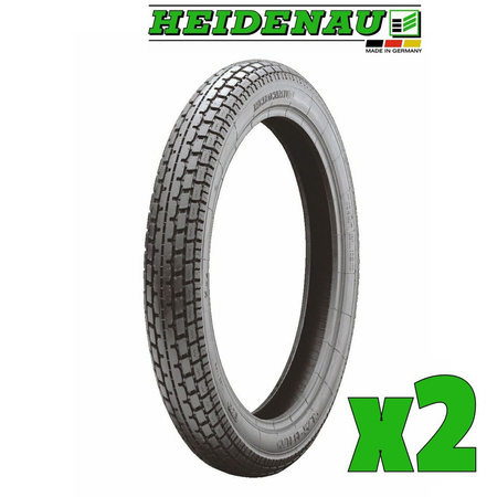 2x Heidenau K34 3.50x18 M/C 62S Motorcycle Tires – AWO/MZ Classic