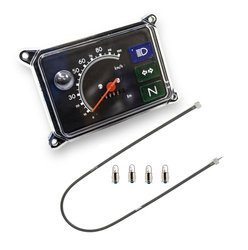 Rectangular Speedometer + Cable 6V for Simson SR50/SR80 - Black
