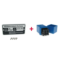 Type plate & 4mm Punch Number Set for MZ ETZ125