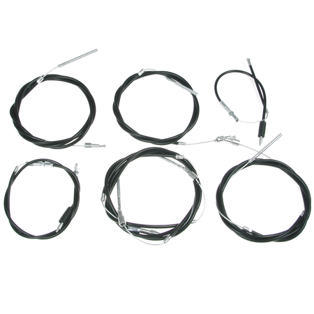 Bowden Cable Set (6pc) for Simson Duo 4/1 – throttle/brake/clutch