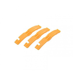 Plastic spoons for bicycle tires and moped tires for Simson — yellow, 3 pieces
