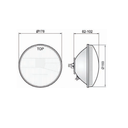 Headlight H4 suitable for Alfa (oldtimer)