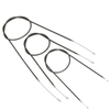 3-piece motorcycle cable kit for AWO Touren (no adjuster) - black