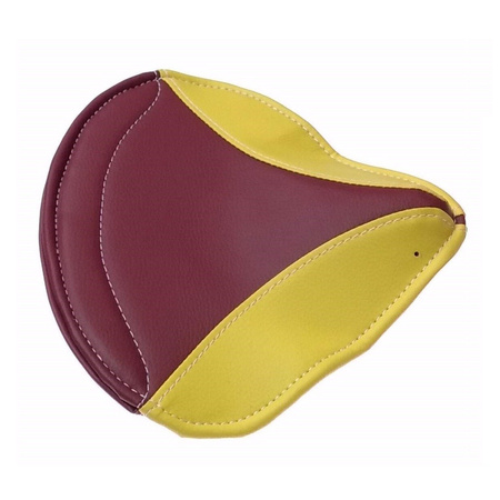 Simson SR2/SR2E Seat Cover Saddle 1st Quality – Burgundy/Yellow
