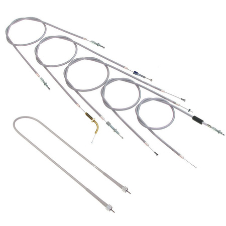 Bowden Cable Kit + Speedometer Cable M10xM10 for Miele K52 (6pc) - Gray