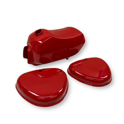 Tank + Seitendeckel Set für Simson S50 S51 S53 - rot 2.Wahl (Beschreibung lesen)
