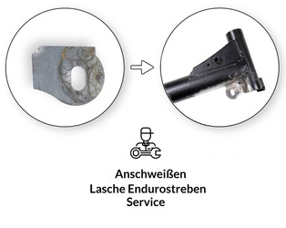 Weld-on Enduro Strut Gusset Plate for Simson S50/S51