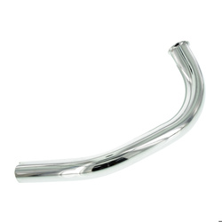 Chrome Exhaust Header for Simson KR51/2 Schwalbe Ø28mm, Bent