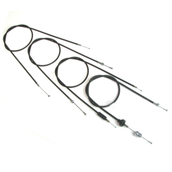 Cable kit with adjuster for MZ ES 175/1, 250/1 (4pc) - black