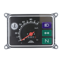 Speedometer instrument cluster for Simson SR50/SR80 - 12V bulb, black