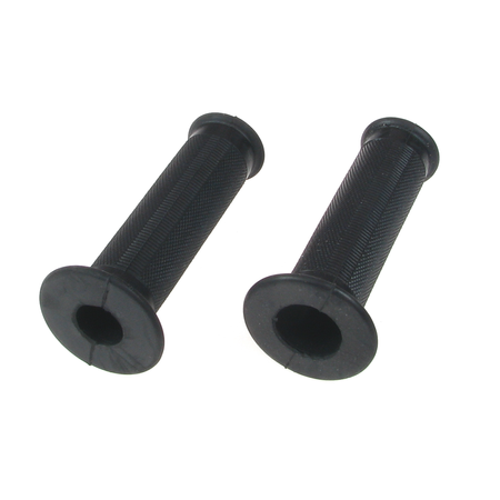 Pair of rubber grips with collar for Simson AWO KR51 SR4, MZ ES ETS TS BK350 RT125 IWL