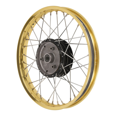 1.50x16in Aluminum Spoked Wheel for SIMSON DUO/KR51 - Gold/Chrome