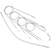 Cable kit & speedo cable M10xM10 for Simson SR2/SR2E, 5-piece grey