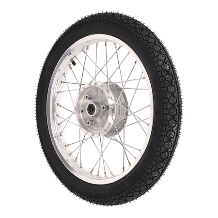 Complete 1.5x16in Aluminum Wheel, Chrome Spokes for Simson KR51/1 & SR4-1