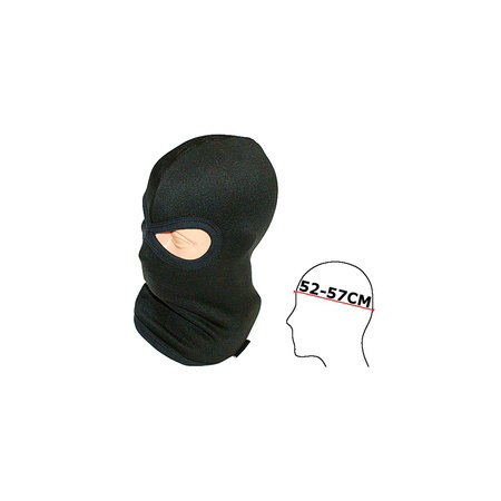 Black Polar Fleece Balaclava S/M 2-Hole Mask for Motorcycle, Moped & Quad