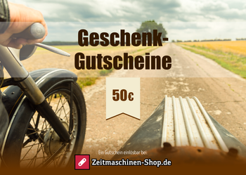 Motorcycle Gift Voucher - Zeitmaschinen-Shop.de (Printable) €50