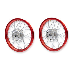 2x Aluminum Spoked Wheel 1.60x16 for Simson S50/S51 KR51 SR4 - Red