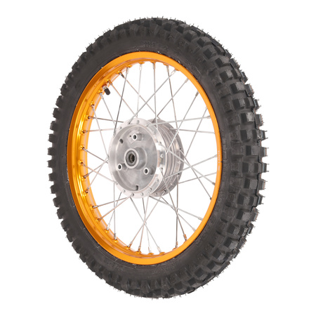 1.50x16 Complete Wheel – Orange Anodized Aluminum Rim for SIMSON models