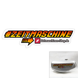 XXL Motorcycle Sticker '#TIMEMACHINE' – Back to the Future, 330×87 mm