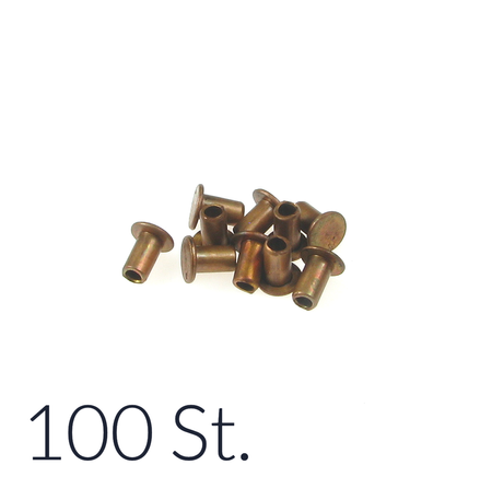 100 x Nieten 4x5mm Kupfer für Bremsbeläge Kupplungsbeläge Bremsbelag