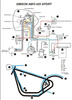 Wiązka przewodów dla SIMSON AWO 425 Sport ze światłem hamowania + schemat połączeń