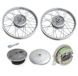 Chrome 16" Complete Wheels w/ Brake Plate for Simson S50 S51 S70 KR51 SR4