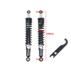 Set: Shock absorber strut 340mm adjustable for Simson S50 S51 Enduro S83 SR50