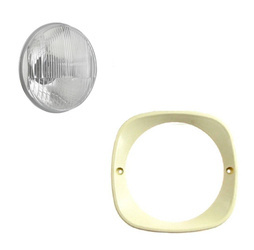 Zestaw ramka beżowa + reflektor bez światła postojowego do Simson KR51 SR4-2 ES150