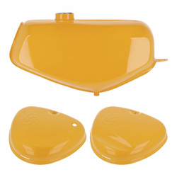 Title: Fuel Tank + Side Cover Set, Narcissus Yellow — Simson S51E/S70E

Description: Complete replacement tank & side cover for Simson Enduro S51E/S70E