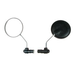 2x Universal Bar-End Mirrors Ø110 for Steel Handlebar Ø19mm (R/L) - Bike