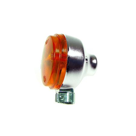 Front turn signal E-mark (silver/orange) for Simson S50/S51, MZ TS/ETZ
