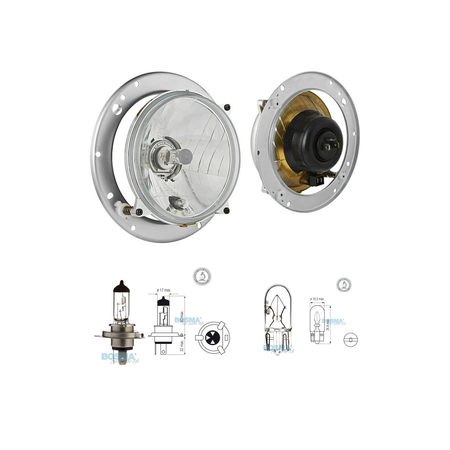 Scheinwerfer + Glühbirnen 1xH4 1xStandlicht W5W - Deutz Serie 07 Agrocompact DX