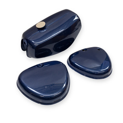 Set: Tank + side cover sealed for Simson S51 S50 - dark blue metallic