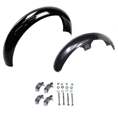 Set 2x Schutzbleche 2x Satz Klemmbrücke schwarz für Simson S51 S50 - 1.Wahl