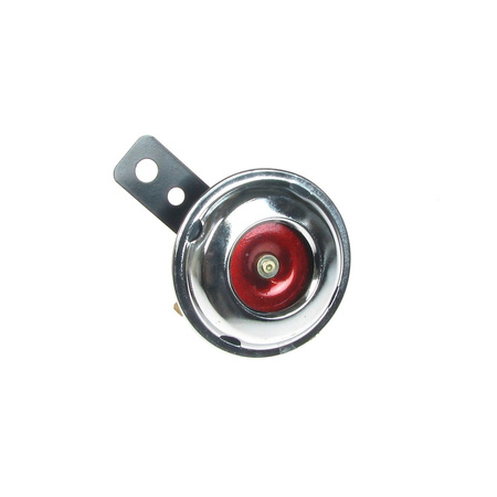 Horn 12V ø70 for Simson S51 S70 SR50, Herkules Kreidler Zündapp - chrome / red