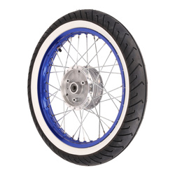 Kompletne koło przednie do SIMSON DUO, KR51/1, KR51/2, S50-S83 - anodowane na niebiesko