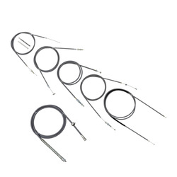 Bowden cable kit & speedometer cable for NSU/Lambretta 125-150, gray