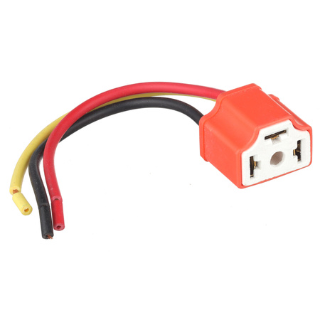 H4 Ceramic Bulb Socket Plug Cable - Heat-Resistant for Motorcycle/Car