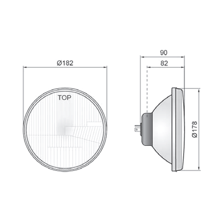 2x headlights with crosshairs headlights suitable for VW Bus T2 T3 Tuning