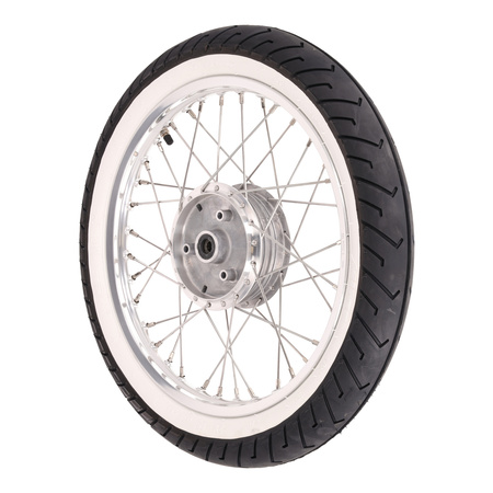 Simson Rear Wheel 1.50x16 – Alloy Rim, Whitewall Tyre