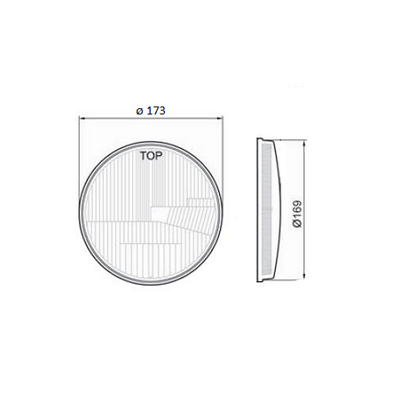 Szkło reflektora, soczewka (E-mark) szkło płaskie dla MZ ETZ, TS